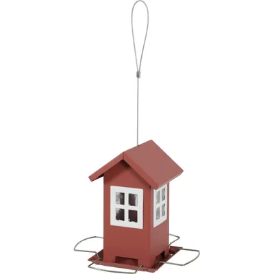 Mangeoire maisonnette  4 fenêtres pour graines oiseaux