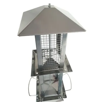 Vadigran - Mangeoire Silo combi Minca graines et arachides gris 38 cm pour