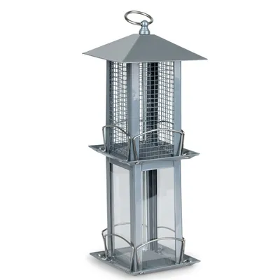 Vadigran - Mangeoire Silo combi Minca graines et arachides gris 38 cm pour Vadigran - Mangeoire Silo combi Minca graines et arachides gris 38 cm pour