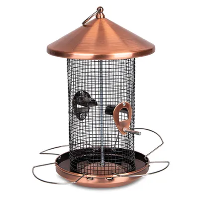 animallparadise - Mangeoire à arachides, ø 17 x H 31 cm, cuivre et  pou