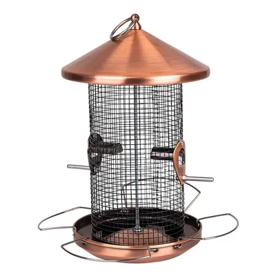 animallparadise - Mangeoire à arachides, ø 17 x H 31 cm, cuivre et  pou