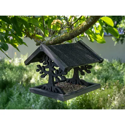 Vadigran - Mangeoire en bois pour oiseaux, MAGIC, Taille: 30 X 30 X 28 cm.