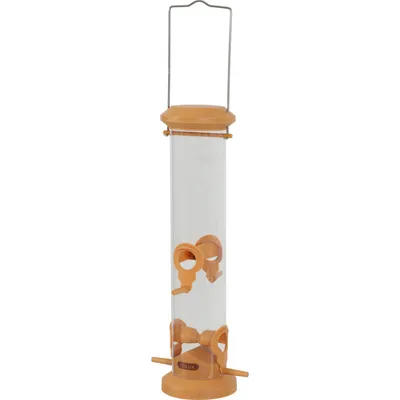 animallparadise - Mangeoire silo à graines, orange, hauteur 44 cm pour oise