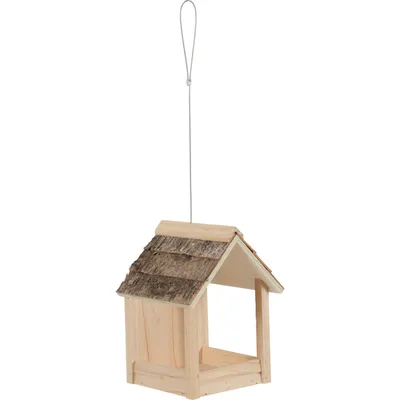 Mangeoire Cup Castor 3 en 1 , toit en bois, pour oiseaux