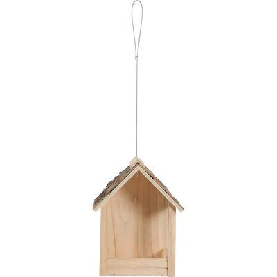 Mangeoire Cup Castor 3 en 1 , toit en bois, pour oiseaux