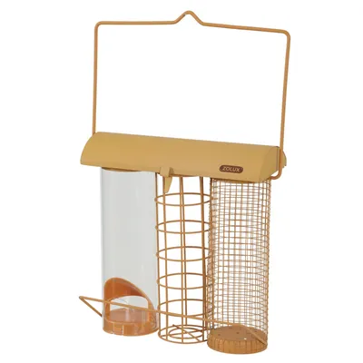 Mangeoire trio orange miel  pour oiseaux