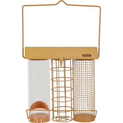 Mangeoire trio orange miel  pour oiseaux