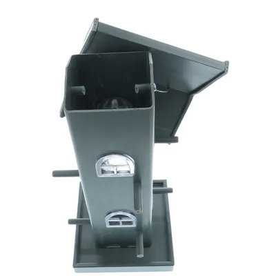 animallparadise - Mangeoire silo maison Verte, bois composite, hauteur 33 c