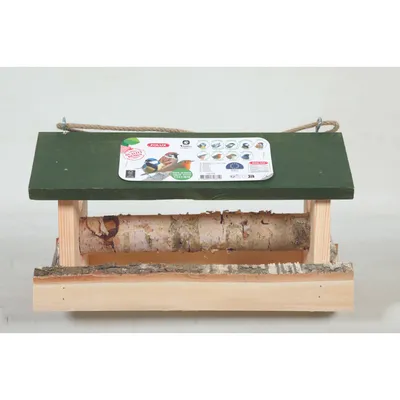 Mangeoire en bois XL 19 x 37 H 20 cm pour oiseaux