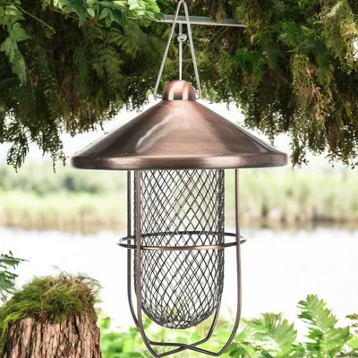 Distributeur de cacahuètes cuivré  700 ml / ø 19 cm  oiseaux