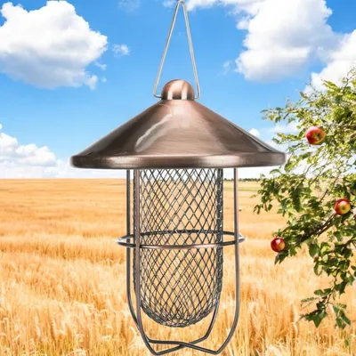 Trixie - Distributeur de cacahuètes cuivré  700 ml / ø 19 cm  oiseaux