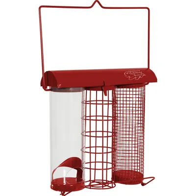 Mangeoire trio . 20 x 9 x hauteur 22.5 cm, pour oiseaux