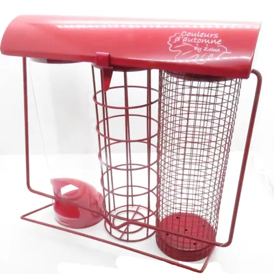 Mangeoire trio . 20 x 9 x hauteur 22.5 cm, pour oiseaux