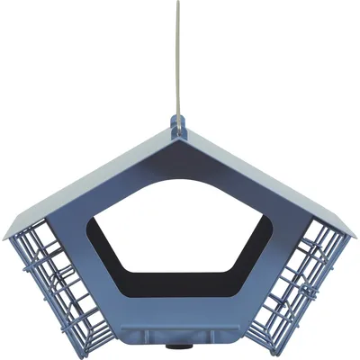 Mangeoire Cabane duo XL  pour graines et bloc de graisse pour oiseaux