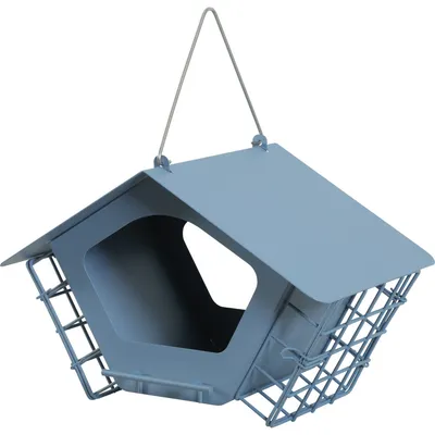 Mangeoire Cabane duo XL  pour graines et bloc de graisse pour oiseaux