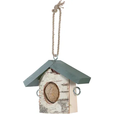 Support Boule de graisse en bois massif pour oiseaux