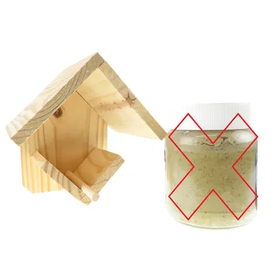 Support pour pot de beurre d'arachides H15 cm, pour oiseaux