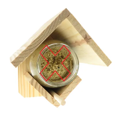 Support pour pot de beurre d'arachides H15 cm, pour oiseaux