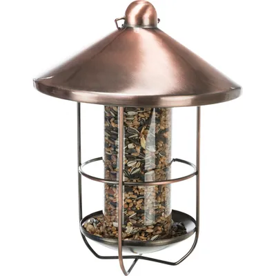 Mangeoire extérieure cuivré 500ml / ø 19 cm. oiseaux.