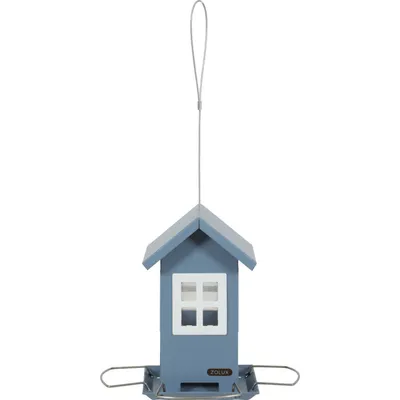 Mangeoire maisonnette  4 fenêtres, pour graines oiseaux.