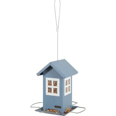 Mangeoire maisonnette  4 fenêtres, pour graines oiseaux.