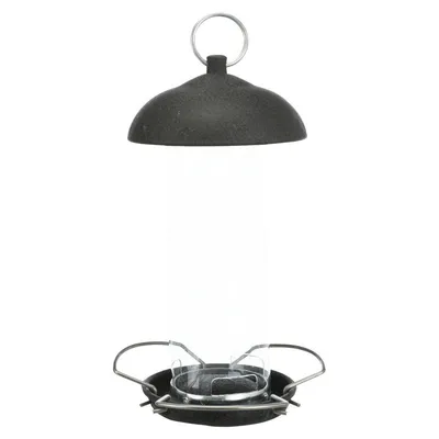 Mangeoire à graines en métal et plastique  20 cm, pour oiseaux