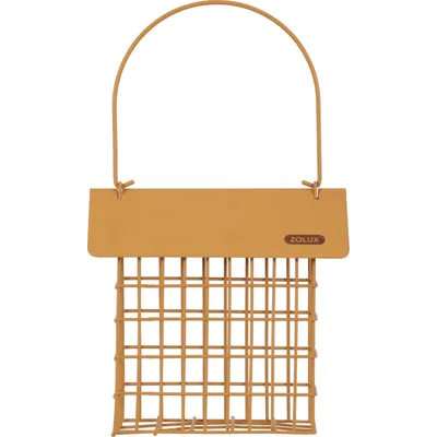 Support pain de graisse en métal avec toit miel   pour oiseaux