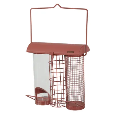 Mangeoire trio  terracotta  pour oiseaux