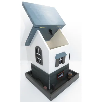 animallparadise - Mangeoire Ecole en bois, à graines pour oiseaux  18 x 18