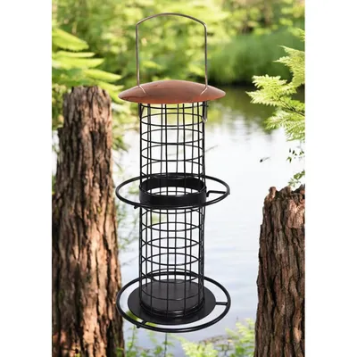 Mangeoire à boules Mésange géante, cuivre, hauteur 35 cm, pour oiseaux