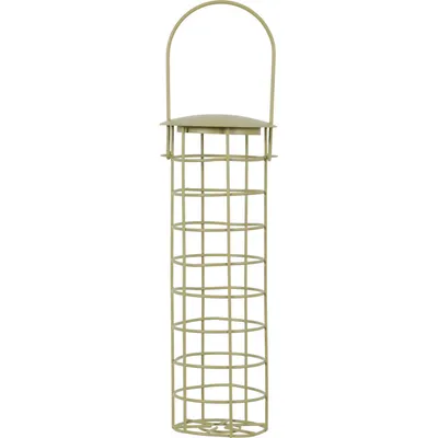 Distributeur à boules de graisse vert, ø 9 x 32 cm pour oiseaux.