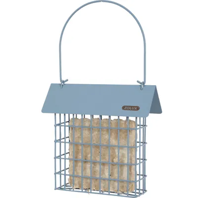 Support pain de graisse en métal avec toit   orage  pour oiseaux
