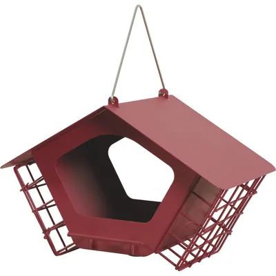 Mangeoire Cabane duo XL  pour graines et blocs de graisse pour oiseaux