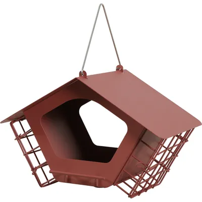 Mangeoire Cabane duo XL  pour graines et blocs de graisse pour oiseaux
