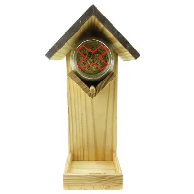 Mangeoire pour pot de beurre d'arachides, H 31 cm, pour oiseaux