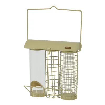 Mangeoire trio Vert Lichen  pour oiseaux