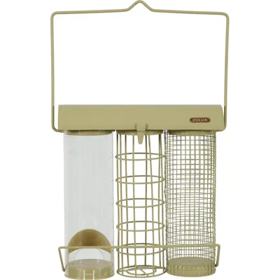 Mangeoire trio Vert Lichen  pour oiseaux