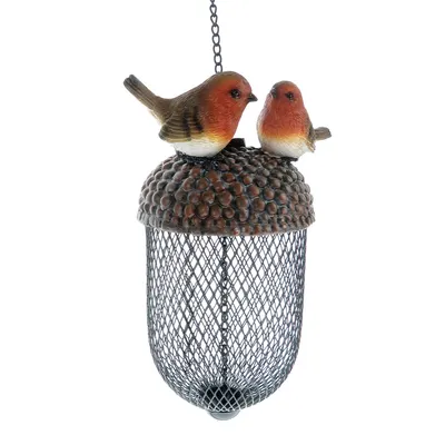 Mangeoire gland avec déco oiseaux a suspendre, couleur aléatoire, pour oise