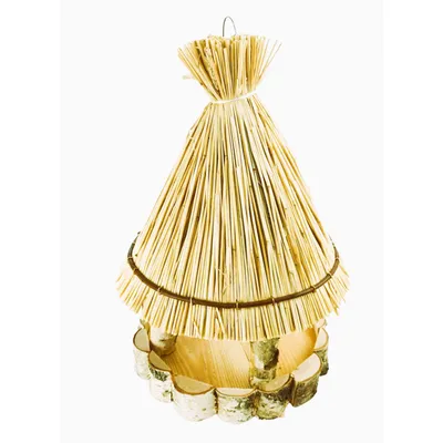 animallparadise - Mangeoire paillote ronde ø31 cm hauteur 47 cm, pour oisea