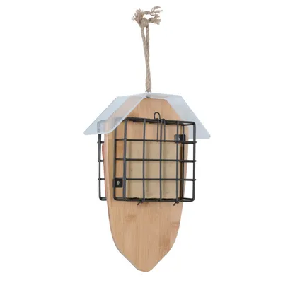 Support pour 2 pains de graisse Bamboo pour oiseaux