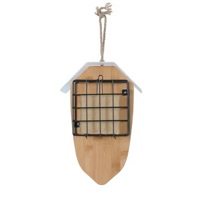 Support pour 2 pains de graisse Bamboo pour oiseaux