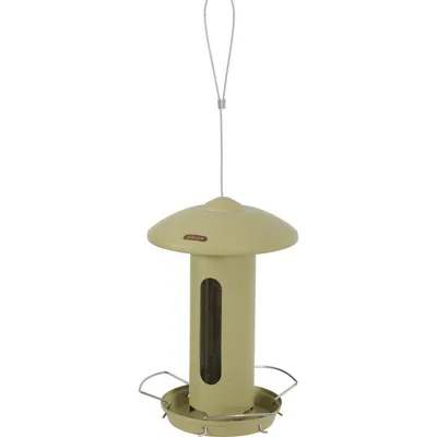 animallparadise - Mangeoire solo métal vert H total 44 cm pour oiseaux