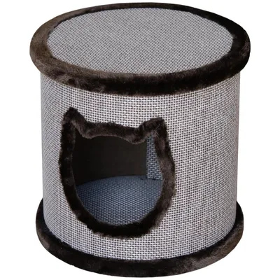 Abri coussin tonneau Omar brun ø 42 x 40 cm pour chat