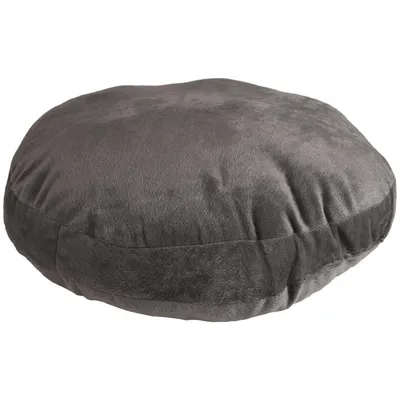 Panier + coussin rond Hebe. ø 33 x 15 cm. couleur gris. pour chat.