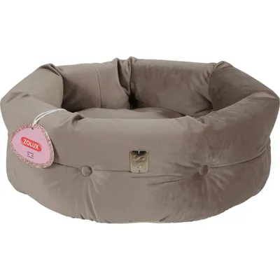 Corbeille Chesterfield Chambord Taupe. ø 41 cm. pour chats.