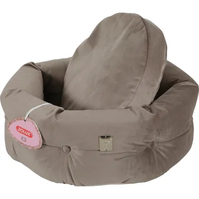 Corbeille Chesterfield Chambord Taupe. ø 41 cm. pour chats.