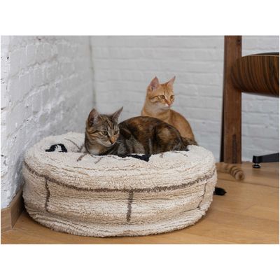 Pouf Berbère caramel ø 50 cm pour chats ou petit chiens
