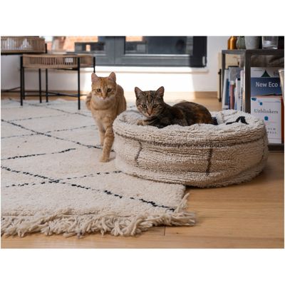 Pouf Berbère caramel ø 50 cm pour chats ou petit chiens