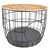 FLAMINGO Panier à chat métallique Filum Noir 50x50x41 cm