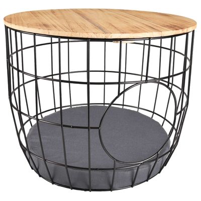 Flamingo - Panier ø 50  x  H 40 cm, en treillis métallique, , pour chat